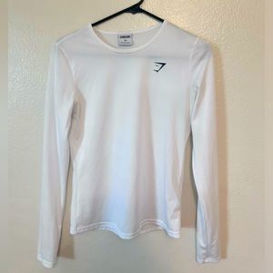 Gymshark White Long Sleeve Top
